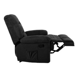 JULIA Massage Πολυθρόνα Relax Σαλονιού - Καθιστικού, Ύφασμα Μαύρο - Image 4