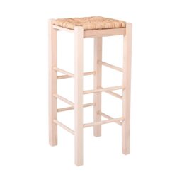 ΤΑΒΕΡΝΑΣ Σκαμπό BAR, Οξιά Εμποτισμός Φυσικό, Κάθισμα Ψάθα - Image 2