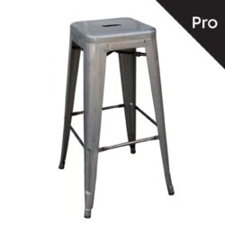 RELIX Σκαμπό Bar-Pro H.67cm, Στοιβαζόμενο, Μέταλλο Βαφή Metal με Διακοσμητική Σκουριά - Image 2