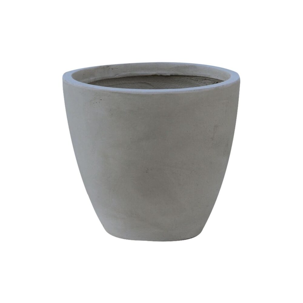 FLOWER POT-3 Cement Grey Φ35x32cm - Image 2