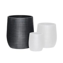 FLOWER POT-16 Φ45x50cm, Cement Απόχρωση Anthracite - Image 2