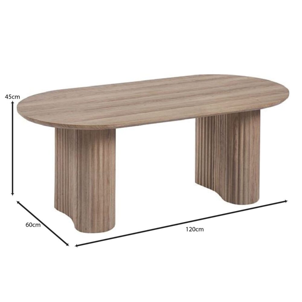 DIAZ Τραπεζάκι Σαλονιού-Καθιστικού, ΜDF Απόχρωση Sonoma - Image 3