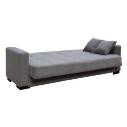 CARSON Καναπές – Κρεβάτι με Αποθηκευτικό Χώρο, 3Θέσιος Ύφασμα Γκρι - Image 5