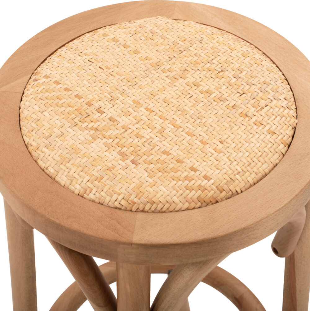 ΣΚΑΜΠΟ ΞΥΛΙΝΟ FAYE ΑΠΟ ΟΞΙΑ ΦΥΣΙΚΟ ΜΕ ΨΑΘΑ Φ36Χ70 HM8751.01- 36x36x72Y εκ. - Image 7