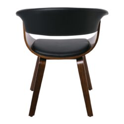 HERMAN Πολυθρόνα Καρυδί - Pu Μαύρο - Image 5