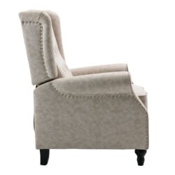 CHESTER Relax Πολυθρόνα Μπερζέρα Σαλονιού, Καθιστικού Ύφασμα Απόχρωση Antique Εκρού - Image 3