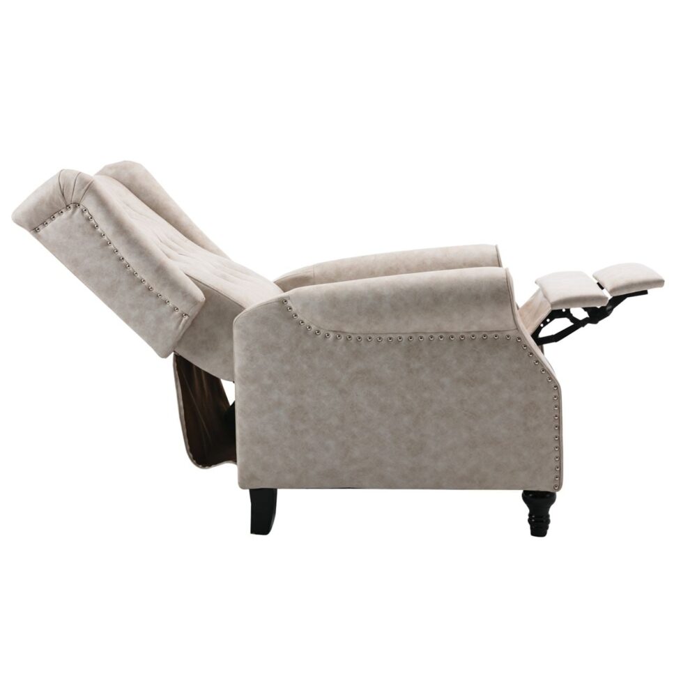 CHESTER Relax Πολυθρόνα Μπερζέρα Σαλονιού, Καθιστικού Ύφασμα Απόχρωση Antique Εκρού - Image 7
