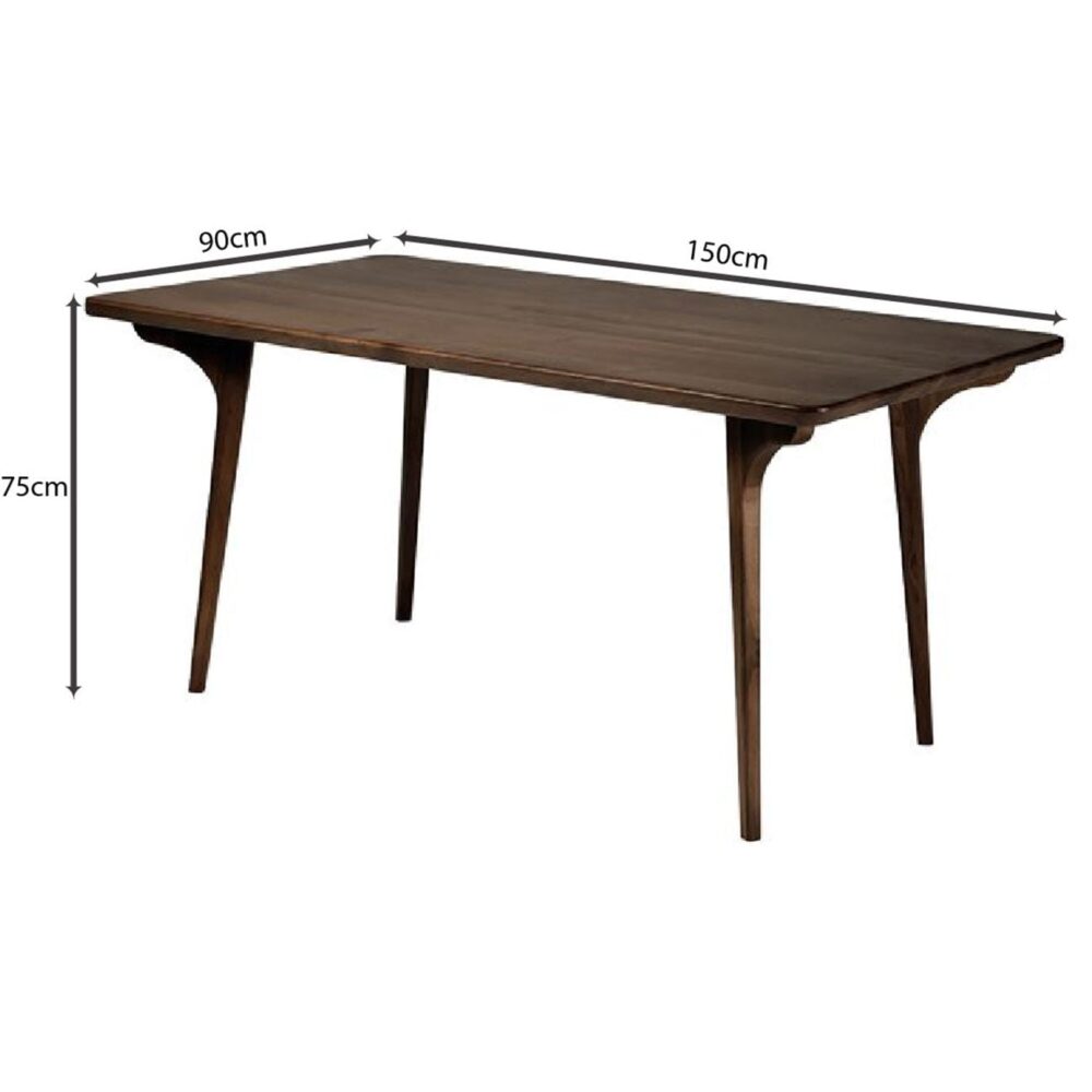 AVERY Τραπέζι Τραπεζαρίας, Απόχρωση Καρυδί - Image 3