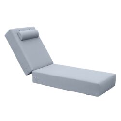 SUNLOUNGER Μαξιλάρι Ξαπλώστρας 20cm, Προσκέφαλο, Ύφασμα Water Repellent Γκρι, Φερμουάρ - Image 2