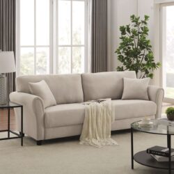 BRITAIN Καναπές 3-θέσιος Σαλονιού - Καθιστικού, Ύφασμα Μπεζ - Image 2