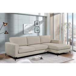 BANCO Καναπές Σαλονιού - Καθιστικού, Γωνία Αναστρέψιμος Ύφασμα Μπεζ