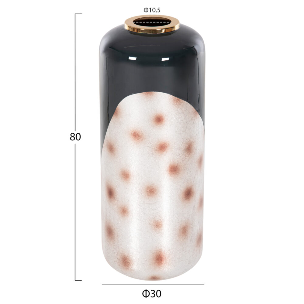 ΔΙΑΚΟΣΜΗΤΙΚΟ BAZO ΔΑΠΕΔΟΥ RAKSASA ΗΜ4231.05 ΜΕΤΑΛΛΟ ΣΕ ΜΠΛΕ ΑΝΘΡΑΚΙ-ΑΣΗΜΙ Φ30x80Υεκ - Image 2