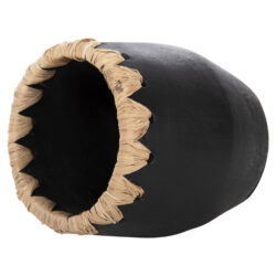 ΔΙΑΚΟΣΜΗΤΙΚΟ ΒΑΖΟ HM4368 ΤΕΡΑΚΟΤΑ ΣΕ ΜΑΥΡΟ ΜΕ ΠΛΕΞΗ ΨΑΘΑΣ ΣΤΟ ΣΤΟΜΙΟ Φ13x16Υεκ. - Image 4