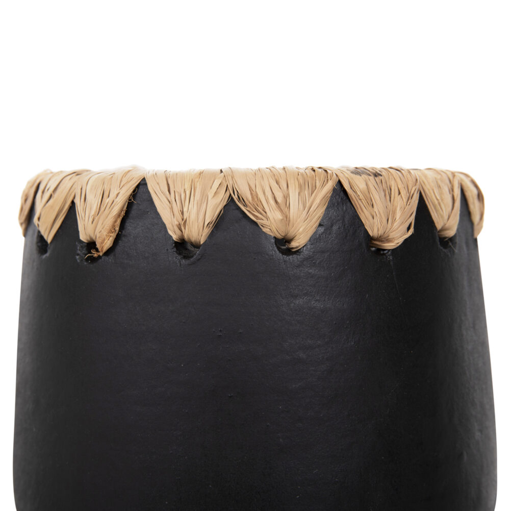 ΔΙΑΚΟΣΜΗΤΙΚΟ ΒΑΖΟ HM4368 ΤΕΡΑΚΟΤΑ ΣΕ ΜΑΥΡΟ ΜΕ ΠΛΕΞΗ ΨΑΘΑΣ ΣΤΟ ΣΤΟΜΙΟ Φ13x16Υεκ. - Image 6