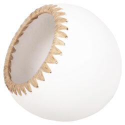 ΔΙΑΚΟΣΜΗΤΙΚΟ ΒΑΖΟ HM4375 ΤΕΡΑΚΟΤΑ ΣΕ ΛΕΥΚΟ ΜΕ ΠΛΕΞΗ ΨΑΘΑΣ ΣΤΟ ΣΤΟΜΙΟ Φ29x23Υεκ. - Image 4