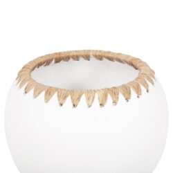 ΔΙΑΚΟΣΜΗΤΙΚΟ ΒΑΖΟ HM4375 ΤΕΡΑΚΟΤΑ ΣΕ ΛΕΥΚΟ ΜΕ ΠΛΕΞΗ ΨΑΘΑΣ ΣΤΟ ΣΤΟΜΙΟ Φ29x23Υεκ. - Image 5