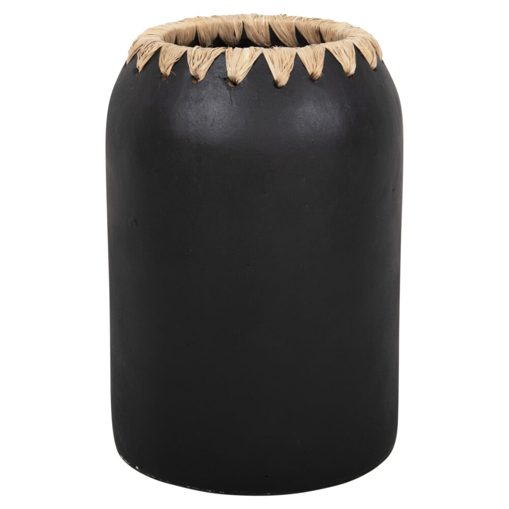 ΔΙΑΚΟΣΜΗΤΙΚΟ ΒΑΖΟ HM4376 ΤΕΡΑΚΟΤΑ ΣΕ ΜΑΥΡΟ ΜΕ ΠΛΕΞΗ ΣΤΟ ΣΤΟΜΙΟ Φ21Χ32εκ. - Image 3