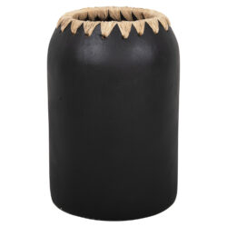 ΔΙΑΚΟΣΜΗΤΙΚΟ ΒΑΖΟ HM4376 ΤΕΡΑΚΟΤΑ ΣΕ ΜΑΥΡΟ ΜΕ ΠΛΕΞΗ ΣΤΟ ΣΤΟΜΙΟ Φ21Χ32εκ. - Image 3