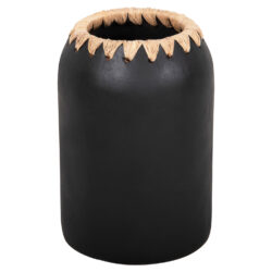 ΔΙΑΚΟΣΜΗΤΙΚΟ ΒΑΖΟ HM4376 ΤΕΡΑΚΟΤΑ ΣΕ ΜΑΥΡΟ ΜΕ ΠΛΕΞΗ ΣΤΟ ΣΤΟΜΙΟ Φ21Χ32εκ.