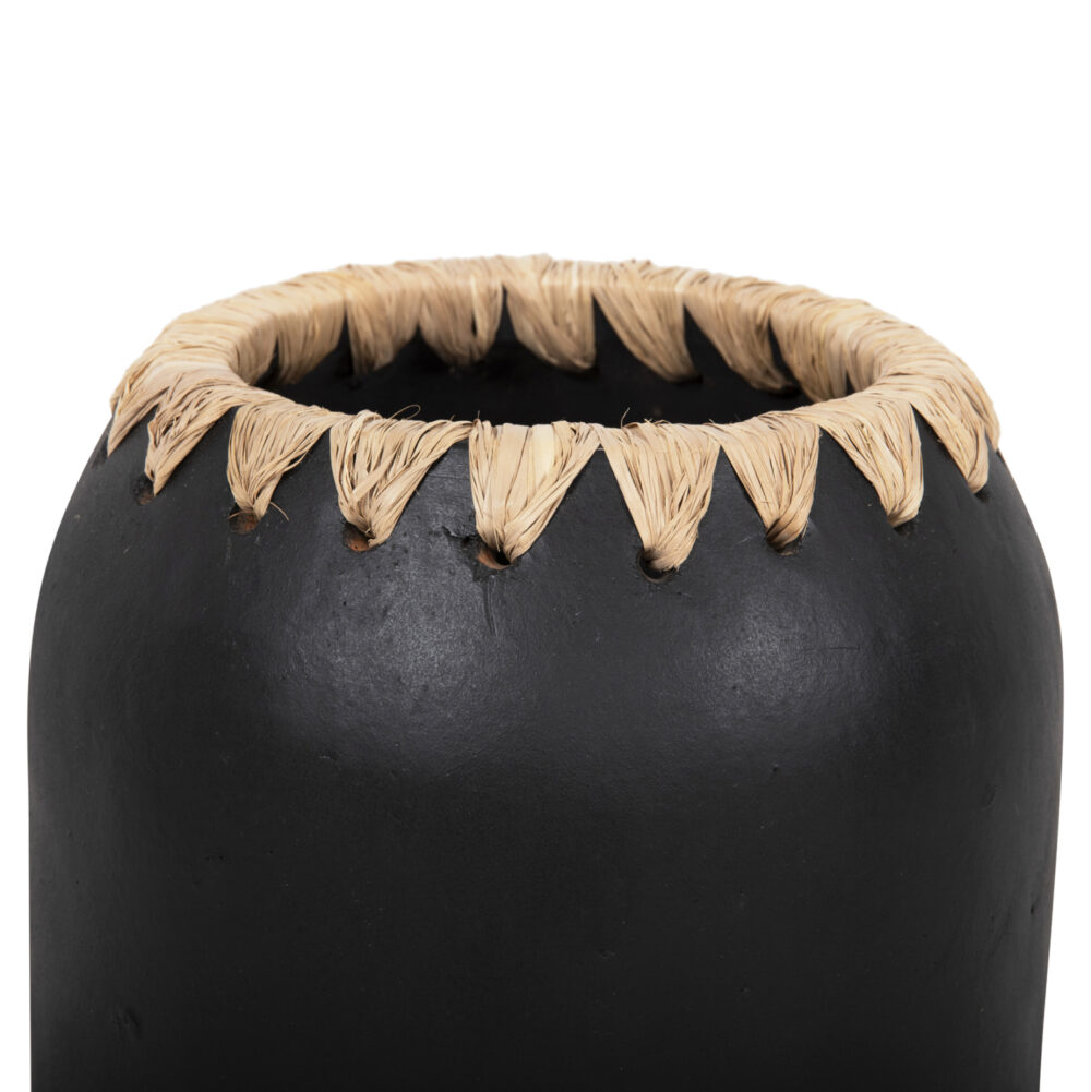 ΔΙΑΚΟΣΜΗΤΙΚΟ ΒΑΖΟ HM4376 ΤΕΡΑΚΟΤΑ ΣΕ ΜΑΥΡΟ ΜΕ ΠΛΕΞΗ ΣΤΟ ΣΤΟΜΙΟ Φ21Χ32εκ. - Image 5