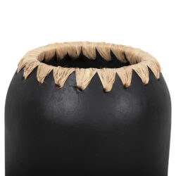 ΔΙΑΚΟΣΜΗΤΙΚΟ ΒΑΖΟ HM4376 ΤΕΡΑΚΟΤΑ ΣΕ ΜΑΥΡΟ ΜΕ ΠΛΕΞΗ ΣΤΟ ΣΤΟΜΙΟ Φ21Χ32εκ. - Image 5