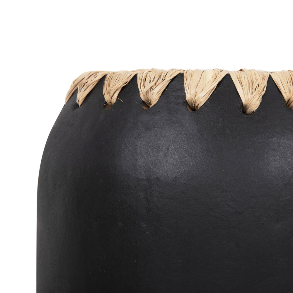 ΔΙΑΚΟΣΜΗΤΙΚΟ ΒΑΖΟ HM4376 ΤΕΡΑΚΟΤΑ ΣΕ ΜΑΥΡΟ ΜΕ ΠΛΕΞΗ ΣΤΟ ΣΤΟΜΙΟ Φ21Χ32εκ. - Image 6