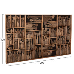 ΔΙΑΚΟΣΜΗΤΙΚΟ ΤΟΙΧΟΥ MYST HM4281 ΚΑΔΡΟ ΜΕ ΦΙΓΟΥΡΕΣ ΑΠΟ DRIFTWOOD 200x6x120Υεκ. - Image 2