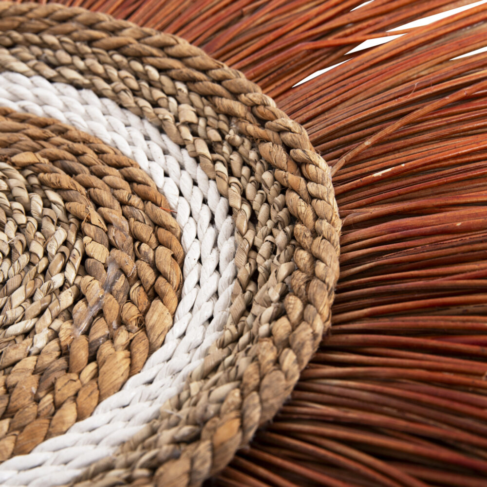 ΔΙΑΚΟΣΜΗΤΙΚΟ ΤΟΙΧΟΥ ΣΤΡΟΓΓΥΛΟ ΑΠΟ ΚΑΛΑΜΙΑ ΚΑΙ ΙΝΕΣ ΜΠΑΝΑΝΑΣ 55x3x55YΕΚεκ.HM7792 - Image 5