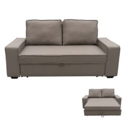 ALISON Καναπές - Κρεβάτι Σαλονιού - Καθιστικού, Pu-Nabuk Καφέ Mocha - Image 2