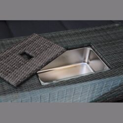 BOOZER Set Σαλόνι-Τραπεζαρ.ALU Τραπέζι ανυψούμενο+2τ 3θ Γωνία +2τ Σκαμπό, Γκρι - Ανθρακί - Image 3