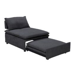 FRANNIE Πολυθρόνα (Καρέκλα) - Κρεβάτι, Σαλονιού-Καθιστικού, Ύφασμα Σκούρο Γκρι - Image 3