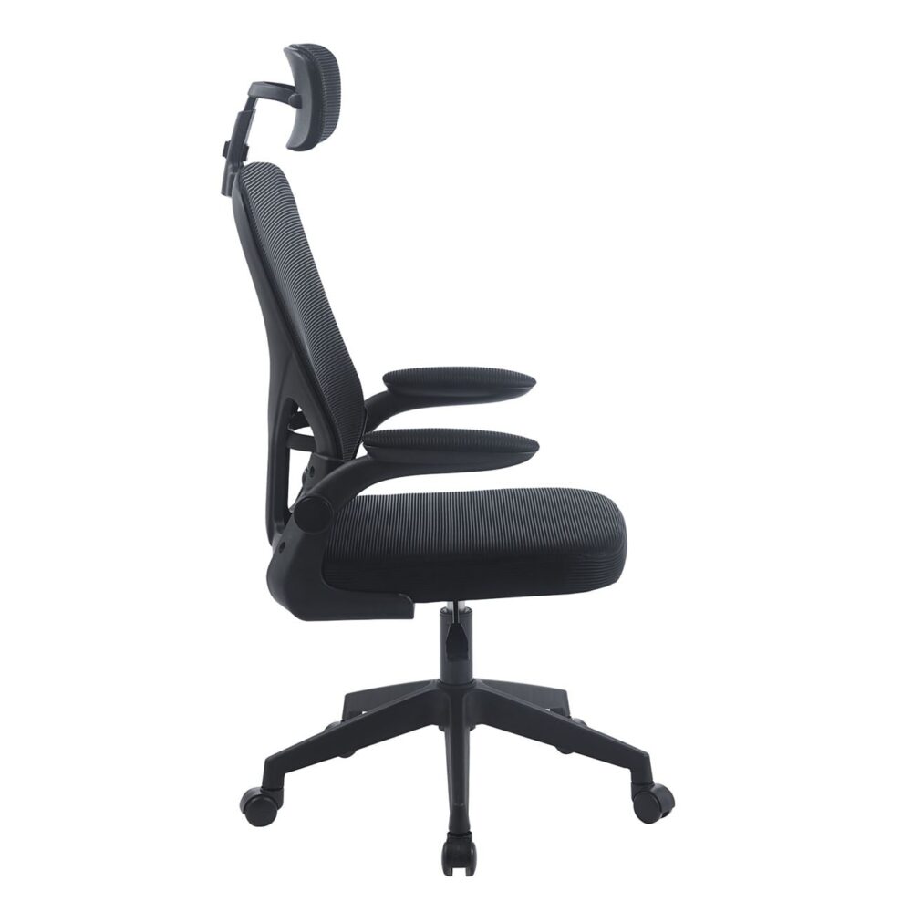 BF3055 Πολυθρόνα Γραφείου- Διευθυντή, Mesh Μαύρο - Image 3