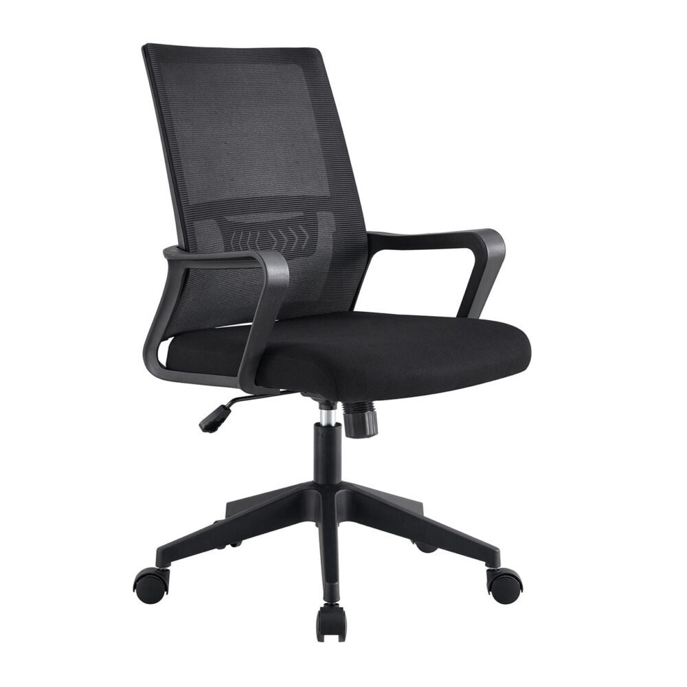 BF2965 Πολυθρόνα Γραφείου Ύφασμα Μαύρο Mesh - Image 2