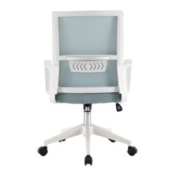 BF2965 Πολυθρόνα Γραφείου Ύφασμα Γκρι-Μπλε Mesh, Βάση PP Άσπρο - Image 3