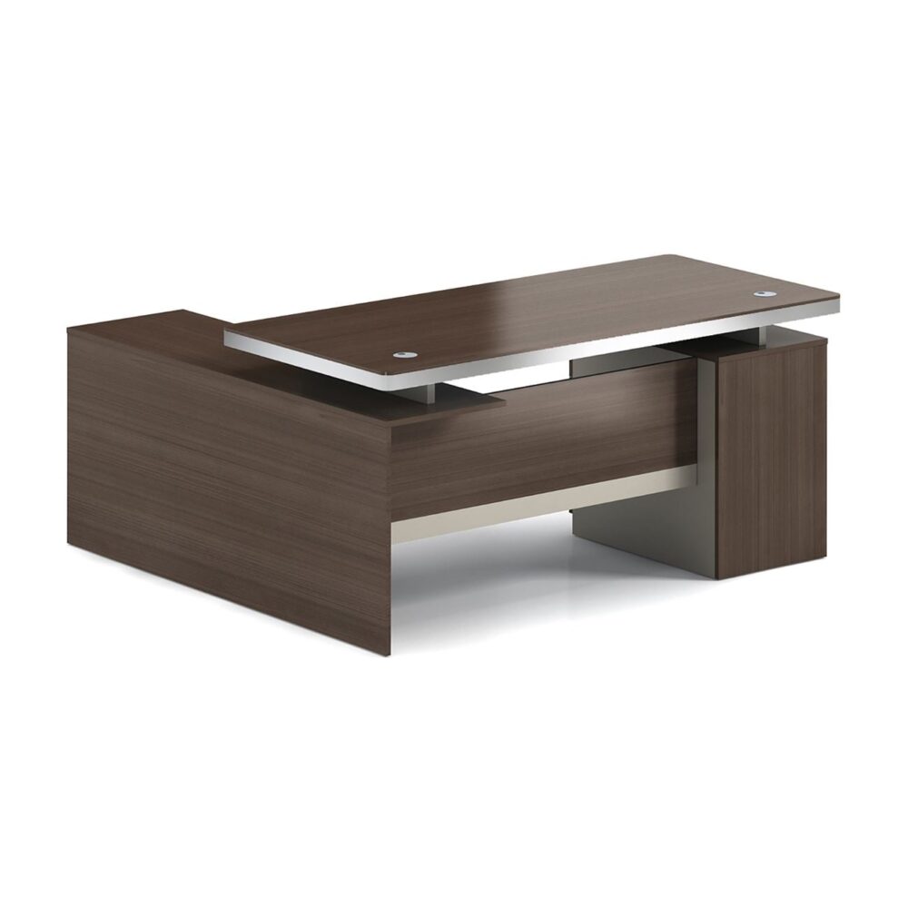 CONCEPT Γραφείο Αναστρέψιμη Γωνία, Απόχρωση Καρυδί - Μπεζ - Image 2