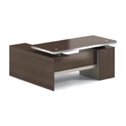 CONCEPT Γραφείο Αναστρέψιμη Γωνία, Απόχρωση Καρυδί - Μπεζ - Image 2