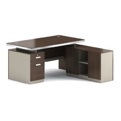 CONCEPT Γραφείο Αναστρέψιμη Γωνία, Απόχρωση Καρυδί - Μπεζ - Image 3