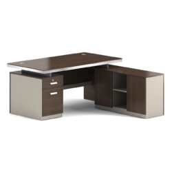 CONCEPT Γραφείο Αναστρέψιμη Γωνία, Απόχρωση Καρυδί - Μπεζ - Image 3