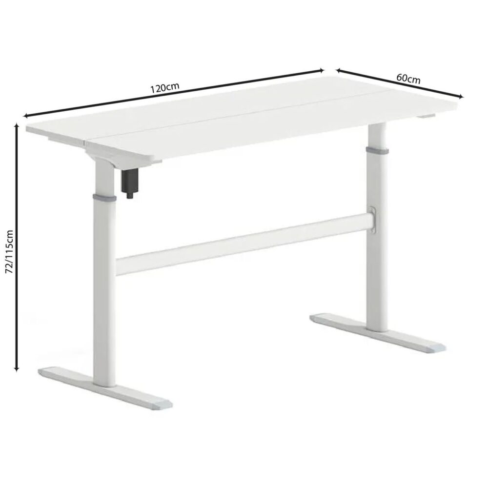 LEVEL Γραφείο Η/Υ Ηλεκτρικό Ρυθμιζόμενο, Πολλαπλών επιλογών ύψους, Άσπρο - Image 3