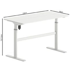 LEVEL Γραφείο Η/Υ Ηλεκτρικό Ρυθμιζόμενο, Πολλαπλών επιλογών ύψους, Άσπρο - Image 3