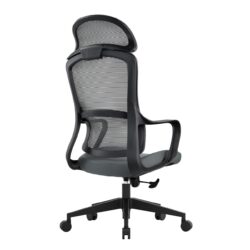 BF3010 Πολυθρόνα Γραφείου Διευθυντή, Mesh Μαύρο, Ύφασμα Γκρι - Image 3