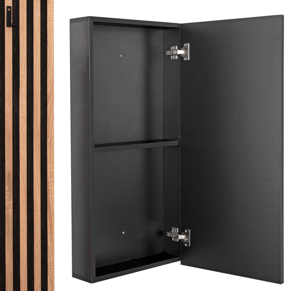 ΕΠΙΠΛΟ ΕΙΣΟΔΟΥ ΜΕ ΚΑΘΡΕΠΤΗ MYLES HM18080.02 ΜΕΛΑΜΙΝΗ ΣΟΝΑΜΑ-ΓΚΡΙ 100x37x200Υεκ - Image 6