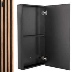 ΕΠΙΠΛΟ ΕΙΣΟΔΟΥ ΜΕ ΚΑΘΡΕΠΤΗ MYLES HM18080.02 ΜΕΛΑΜΙΝΗ ΣΟΝΑΜΑ-ΓΚΡΙ 100x37x200Υεκ - Image 6