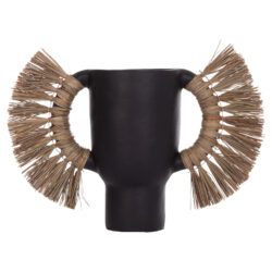 ΕΠΙΤΡΑΠΕΖΙΟ ΔΙΑΚΟΣΜΗΤΙΚΟ ΒΑΖΟ ALICA HM4668.01L ΜΑΥΡΗ ΤΕΡΑΚΟΤΑ & GRASS--64x22x38Υεκ - Image 3