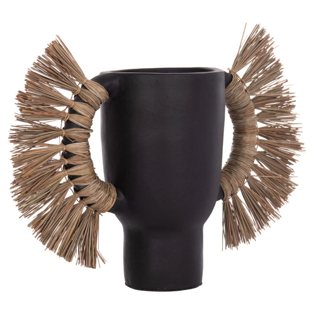 ΕΠΙΤΡΑΠΕΖΙΟ ΔΙΑΚΟΣΜΗΤΙΚΟ ΒΑΖΟ ALICA HM4668.01L ΜΑΥΡΗ ΤΕΡΑΚΟΤΑ & GRASS--64x22x38Υεκ - Image 6