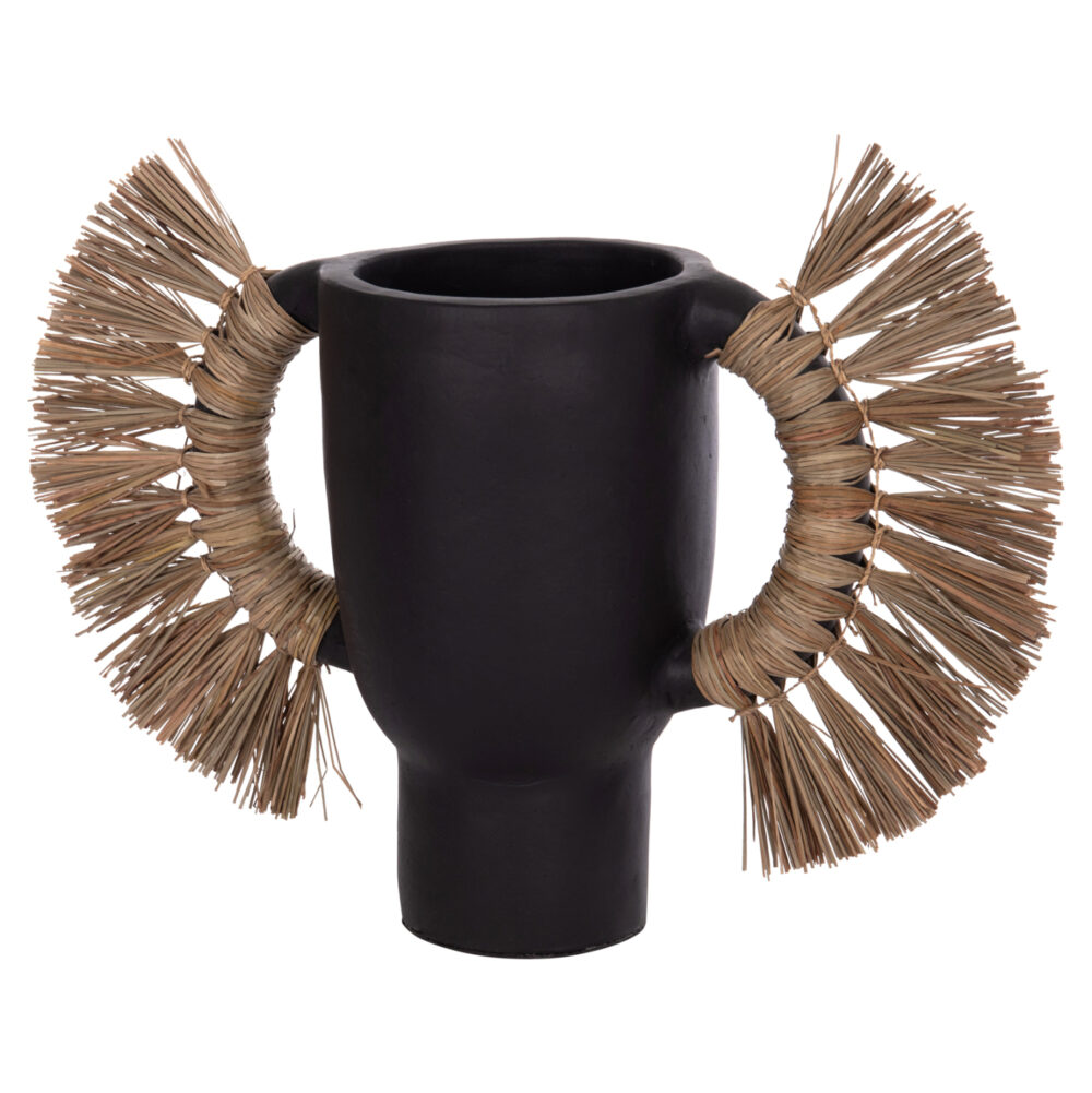 ΕΠΙΤΡΑΠΕΖΙΟ ΔΙΑΚΟΣΜΗΤΙΚΟ ΒΑΖΟ ALICA HM4668.01L ΜΑΥΡΗ ΤΕΡΑΚΟΤΑ & GRASS--64x22x38Υεκ - Image 7