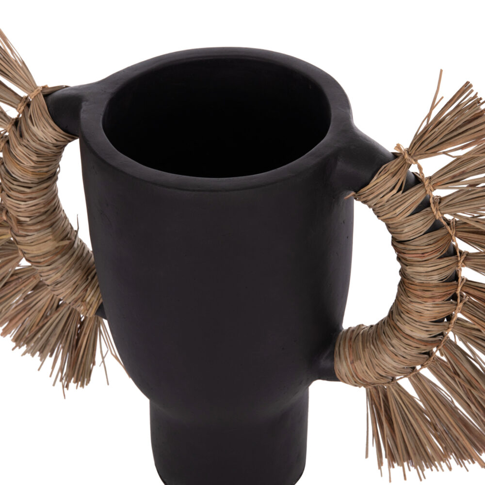 ΕΠΙΤΡΑΠΕΖΙΟ ΔΙΑΚΟΣΜΗΤΙΚΟ ΒΑΖΟ ALICA HM4668.01L ΜΑΥΡΗ ΤΕΡΑΚΟΤΑ & GRASS--64x22x38Υεκ - Image 8