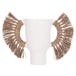 ΕΠΙΤΡΑΠΕΖΙΟ ΔΙΑΚΟΣΜΗΤΙΚΟ ΒΑΖΟ ALICA HM4668.02L ΛΕΥΚΗ ΤΕΡΑΚΟΤΑ & GRASS--64x22x38Υεκ - Image 3