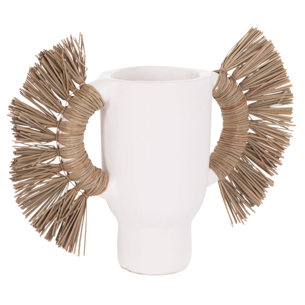 ΕΠΙΤΡΑΠΕΖΙΟ ΔΙΑΚΟΣΜΗΤΙΚΟ ΒΑΖΟ ALICA HM4668.02S ΛΕΥΚΗ ΤΕΡΑΚΟΤΑ & GRASS--55x19x34Υεκ - Image 4