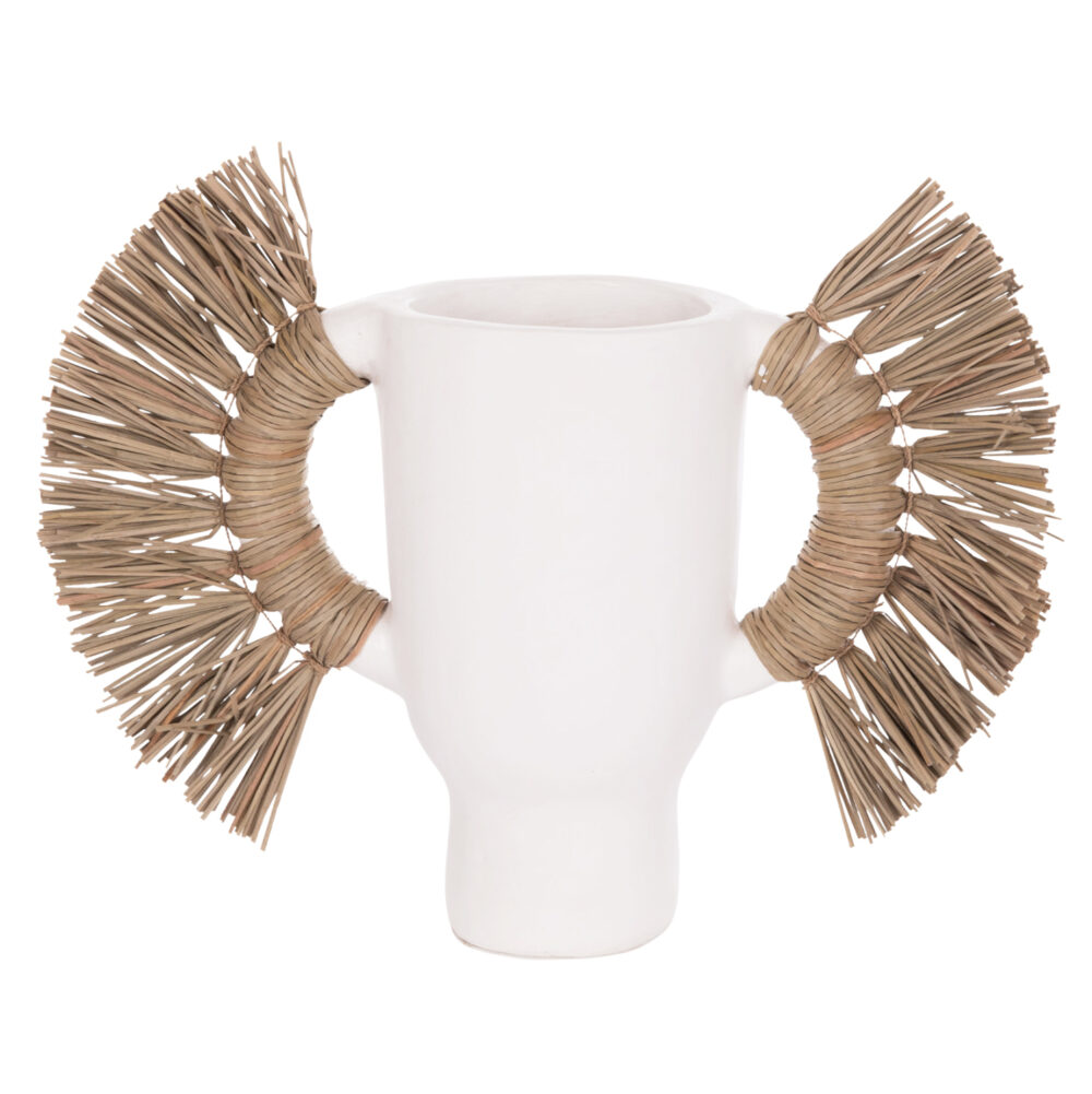 ΕΠΙΤΡΑΠΕΖΙΟ ΔΙΑΚΟΣΜΗΤΙΚΟ ΒΑΖΟ ALICA HM4668.02S ΛΕΥΚΗ ΤΕΡΑΚΟΤΑ & GRASS--55x19x34Υεκ - Image 6